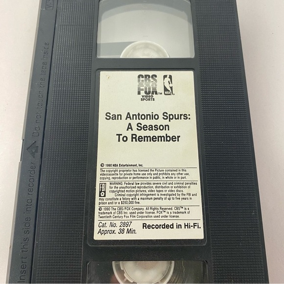 89-90 A Season To Remember - NBA San Antonio Spurs VHS Documentary by CBS FOX - Picture 5 of 6